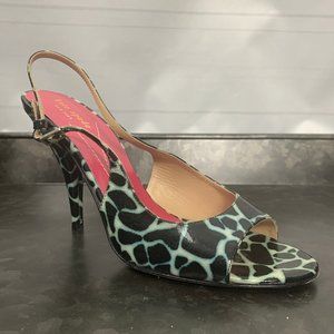 Kate Spade Patent Leather Animal Print Sandal